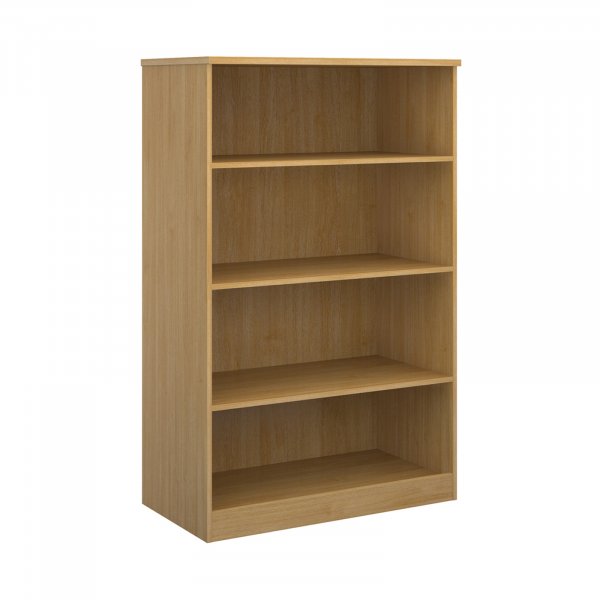 Office Bookcase | 1600mm High | 4 Shelves | Oak | Deluxe