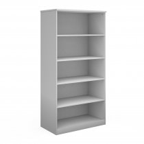 Office Bookcase | 2000mm High | 5 Shelves | White | Deluxe