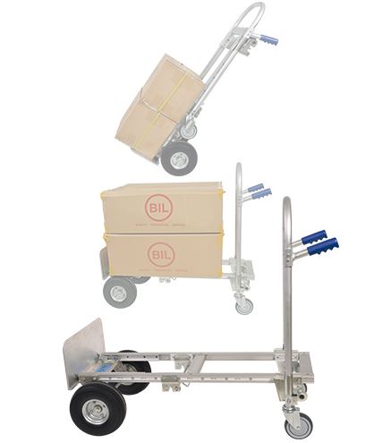 2-Position Convertible Truck | 950mm Deck Space | Puncture Proof Wheels | 300-500kg Max Load | AluTruk®