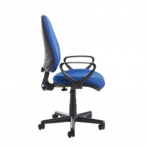 Fabric Operator Chair | Blue | Fixed Arms | Bilbao