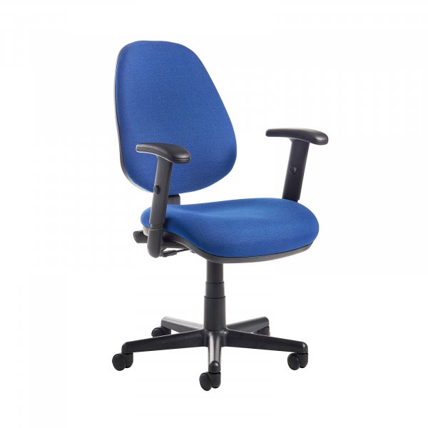 Fabric Operator Chair | Blue | Adjustable Arms | Bilbao