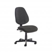 Fabric Operator Chair | Charcoal | No Arms | Bilbao