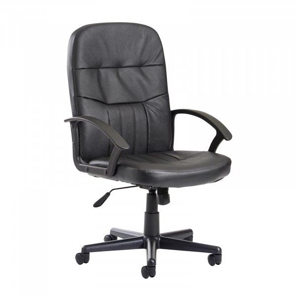 Executive Chair | Leather Faced | Black | Cavalier