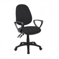 Operator Chair | Black | PCB | Fixed Arms | Vantage 100