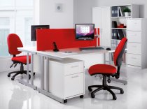 Operator Chair | Red | PCB | No Arms | Vantage 100