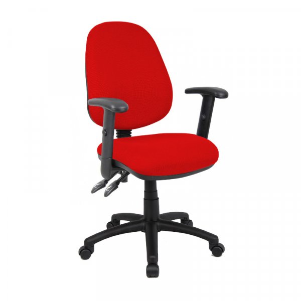 Operator Chair | Red | PCB | Adjustable Arms | Vantage 100