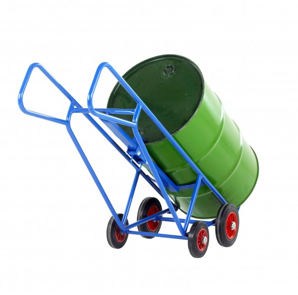 Pallet Loading Drum Truck | Twin Loop Handles | For 210 Ltr Steel Drums | Blue Epoxy | Loadtek