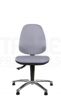 Vinyl Low Chair | High Back | No Arms | Independent Seat Tilt | Glides | Seal Grey | L-Tech