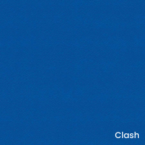 Vinyl Low Chair | High Back | No Arms | Static Seat | Glides | Clash Blue | L-Tech
