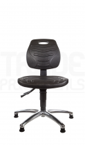 PU Low Chair | No Arms | Static Seat | Glides | Black | L-Tech