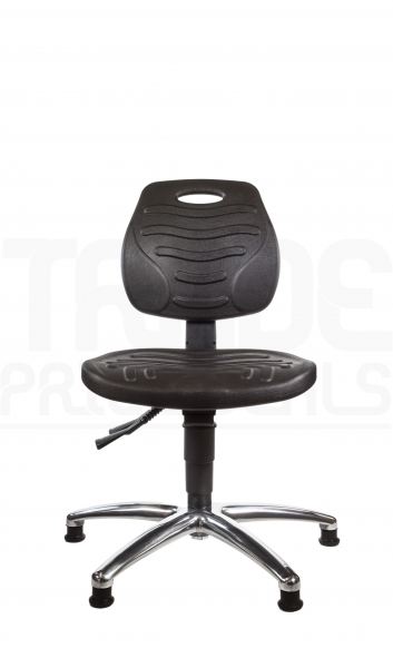 PU Low Chair | No Arms | Seat Slide | Glides | Black | L-Tech