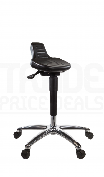 PU Sit-Stand Stool | Independent Seat Tilt | Standard Castors | L-Tech