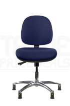 ESD Low Chair | Medium Back | No Arms | Independent Seat Tilt | Glides | Twilight Navy | E-Tech