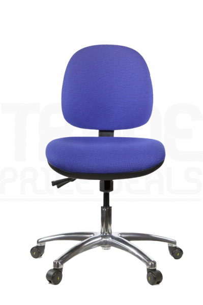 ESD Low Chair | Medium Back | No Arms | Static Seat | Standard Castors | Corinth Blue | E-Tech