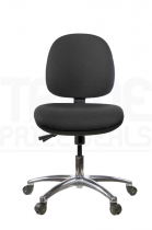 ESD Low Chair | Medium Back | No Arms | Static Seat | Braked Castors | Anthracite Grey | E-Tech