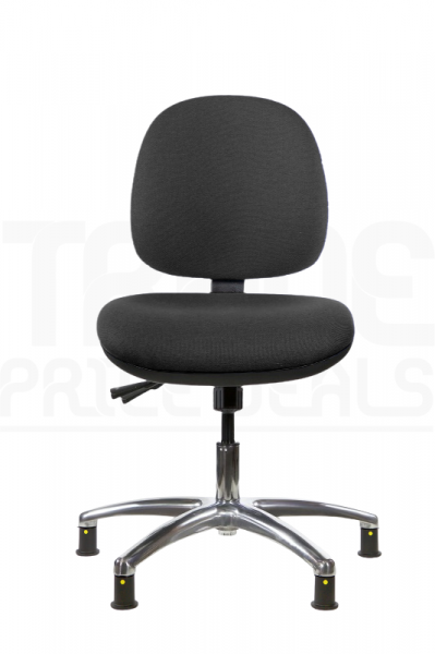 ESD Low Chair | Medium Back | No Arms | Static Seat | Glides | Anthracite Grey | E-Tech