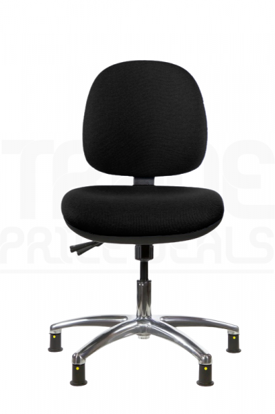 ESD Low Chair | Medium Back | No Arms | Independent Seat Tilt | Glides | Black | E-Tech