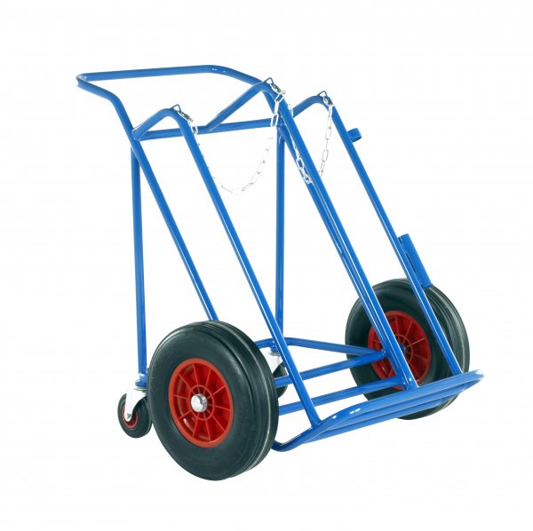 4-Wheeled Welders Trolley | For 230 & 265mm Cylinders | Pneumatic Tyres | Loadtek