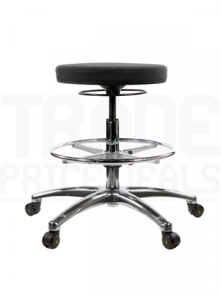 ESD Draughtsman Stool | Braked Castors | Anthracite Grey | E-Tech