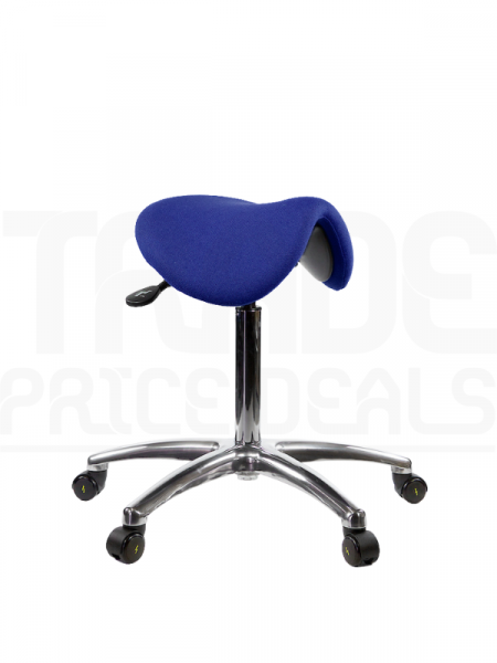 ESD Saddle Seat Stool | Braked Castors | Cobalt Blue | E-Tech