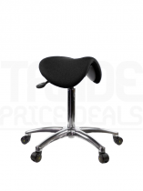 ESD Saddle Seat Stool | Braked Castors | Charcoal Grey | E-Tech