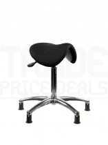 ESD Saddle Seat Stool | Glides | Charcoal Grey | E-Tech