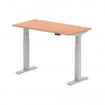 Sit-Stand Desk | 1200 x 600mm | Silver Legs | Beech Top | Air