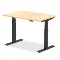 Sit-Stand Desk | 1200 x 800mm | Black Legs | Maple Top | Air
