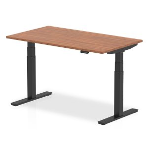 Sit-Stand Desk | 1400 x 800mm | Black Legs | Walnut Top | Air