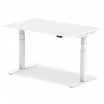 Sit-Stand Desk | 1400 x 800mm | White Legs | White Top | Air