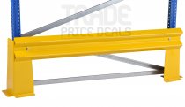Rack End Protector Kit | L-Shape Protectors | Formed Steel Connecting Bar | 1220mm Wide | Yellow | Loadtek