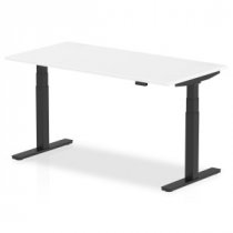 Sit-Stand Desk | 1600 x 800mm | Black Legs | White Top | Air