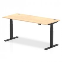 Sit-Stand Desk | 1800 x 800mm | Black Legs | Maple Top | Cable Ports | Air