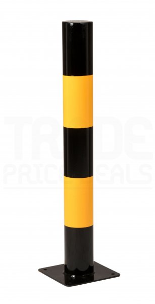Protective Post | 1100 x 150 x 150mm | Fully Welded | Yellow & Black | Loadtek