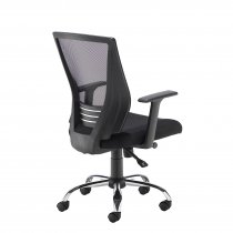 Mesh Back Operator Chair | Fixed Arms | Black | Miller