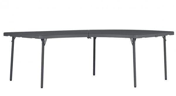 Centre Folding Table | Moon Shaped | 2320 x 760mm | 7ft 6" x 2ft 6" | New Zown Classic