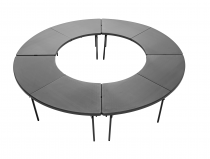 Centre Folding Table | Moon Shaped | 2320 x 760mm | 7ft 6" x 2ft 6" | New Zown Classic