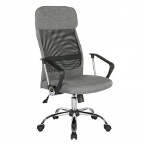 High Back Operator Chair | Mesh Back | Grey | Chord