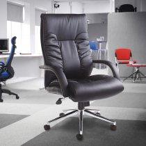 High Back Executive Chair | Faux Leather | Black | Derby