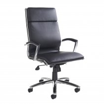 Leather Faced Manager Chair | Black | Florence