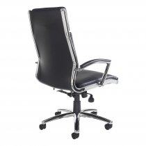 Leather Faced Manager Chair | Black | Florence