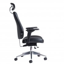 24hr Task Chair | Faux Leather | Black | Franklin