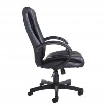 High Back Manager's Chair | Faux Leather | Black | Nantes