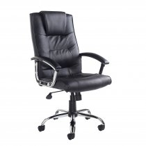 Manager Chair | High Back | Leather Faced | Black | Somerset