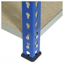 Industrial Shelving | 1980h x 915w x 457d mm | Chipboard Shelves | 150kg Max Weight per Shelf | 4 Levels | Blue & Grey | TradeMax HD