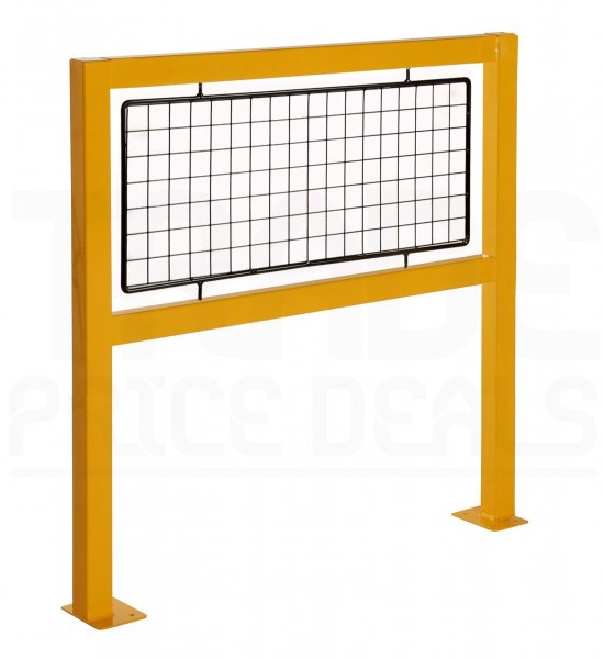 Fully Welded Straight Walkway Barrier | Mesh Panel | 1100 x 1200mm | Yellow