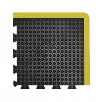 Bubblemat Connect Anti Fatigue Tile | Corner Piece | Black & Yellow | 50cm x 50cm | COBA