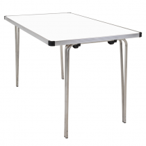 Laminate Folding Table | 508 x 1220 x 610mm | 4ft x 2ft | White | GOPAK Contour25