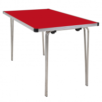 Laminate Folding Table | 508 x 1220 x 610mm | 4ft x 2ft | Poppy Red | GOPAK Contour25