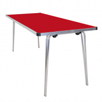 Laminate Folding Table | 584 x 1520 x 610mm | 5ft x 2ft | Poppy Red | GOPAK Contour25